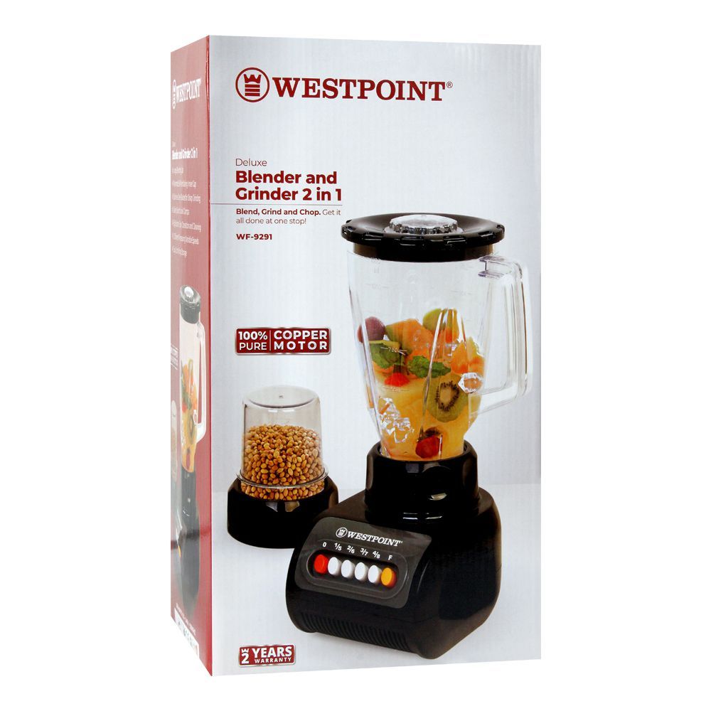 Westpoint Deluxe Blender & Grinder 2 in 1 WF-9291 - Win Bachat