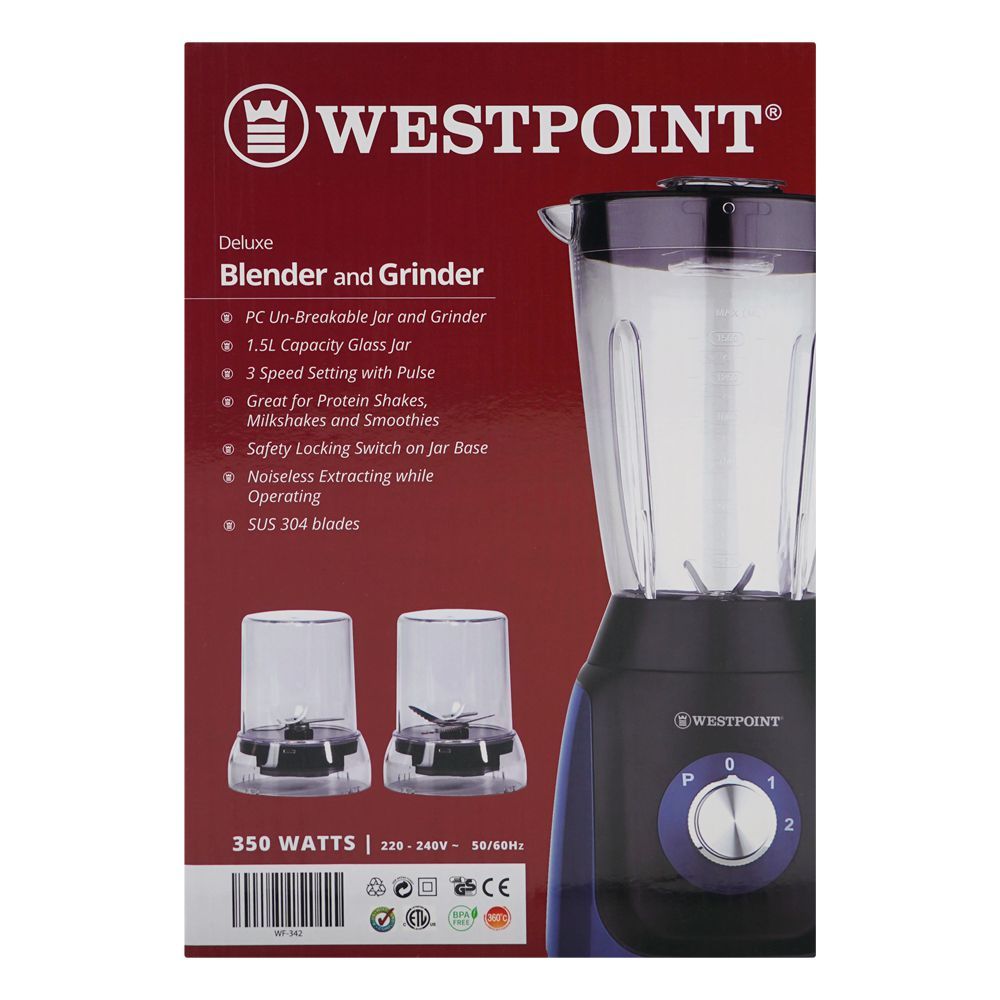 Westpoint Deluxe Blender & Grinder 3 in 1 WF-342 - Win Bachat