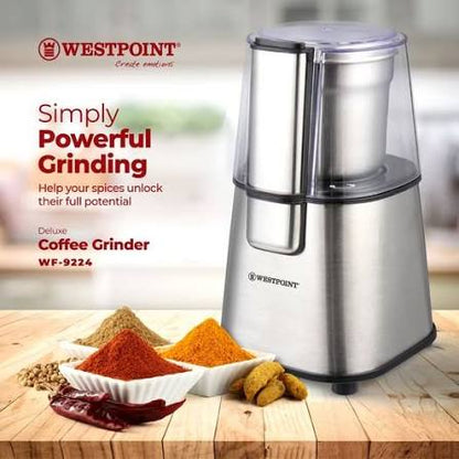 Westpoint Deluxe Coffee & Spice Grinder WF-9224 - Win Bachat