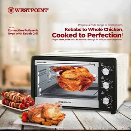 Westpoint Deluxe Convection Rotisserie Oven with Kebab Grill WF-2610 - Win Bachat