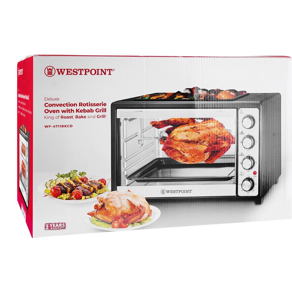 Westpoint Deluxe Convection Rotisserie Oven with Kebab Grill WF-4711RKCD - Win Bachat