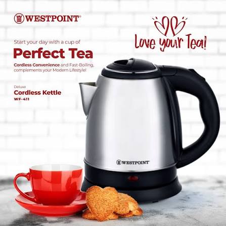 Westpoint Deluxe Cordless Electric Kettle WF-411 - Win Bachat