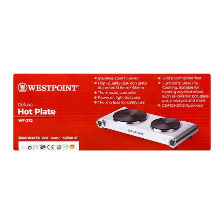 Westpoint Deluxe Double Hot Plate WF-272 - Win Bachat