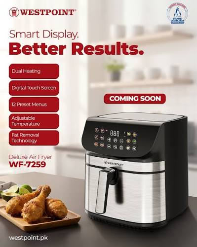 Westpoint Deluxe Dual Heating Air Fryer WF-7259 - Win Bachat