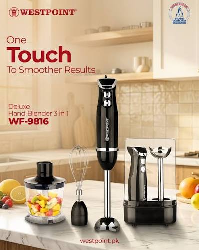 Westpoint Deluxe Hand Blender 3 in 1 WF-9816 - Win Bachat