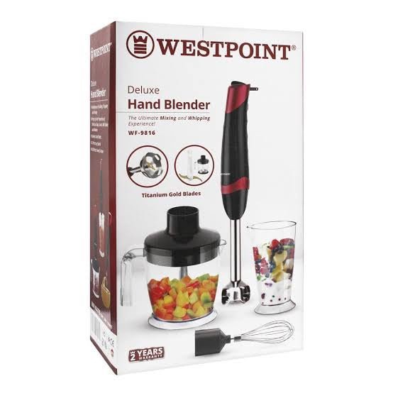 Westpoint Deluxe Hand Blender 3 in 1 WF-9816 - Win Bachat