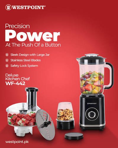 Westpoint Deluxe Kitchen Chef WF-442 Black - Win Bachat