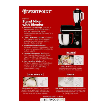 Westpoint Deluxe Stand Mixer with Blender WF-4627B - Win Bachat