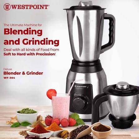Westpoint Deluxe Steel Body Blender & Grinder WF-364 - Win Bachat