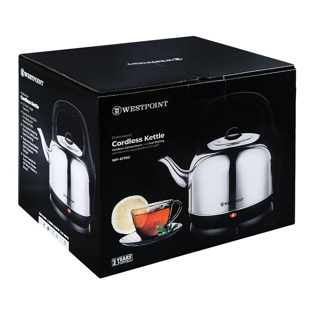 Westpoint Professional 4.2L Stainless Steel Cordless Kettle WF-6178 - Win Bachat