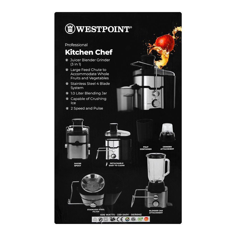 Westpoint Professional Kitchen Chef 600W WF-1833 - Win Bachat