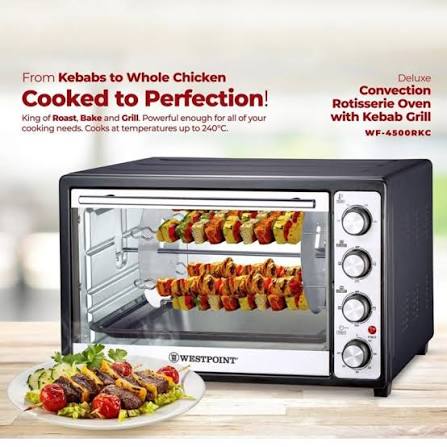 Westpoint Rotisserie Oven with Kebab Grill WF-2800R - Win Bachat