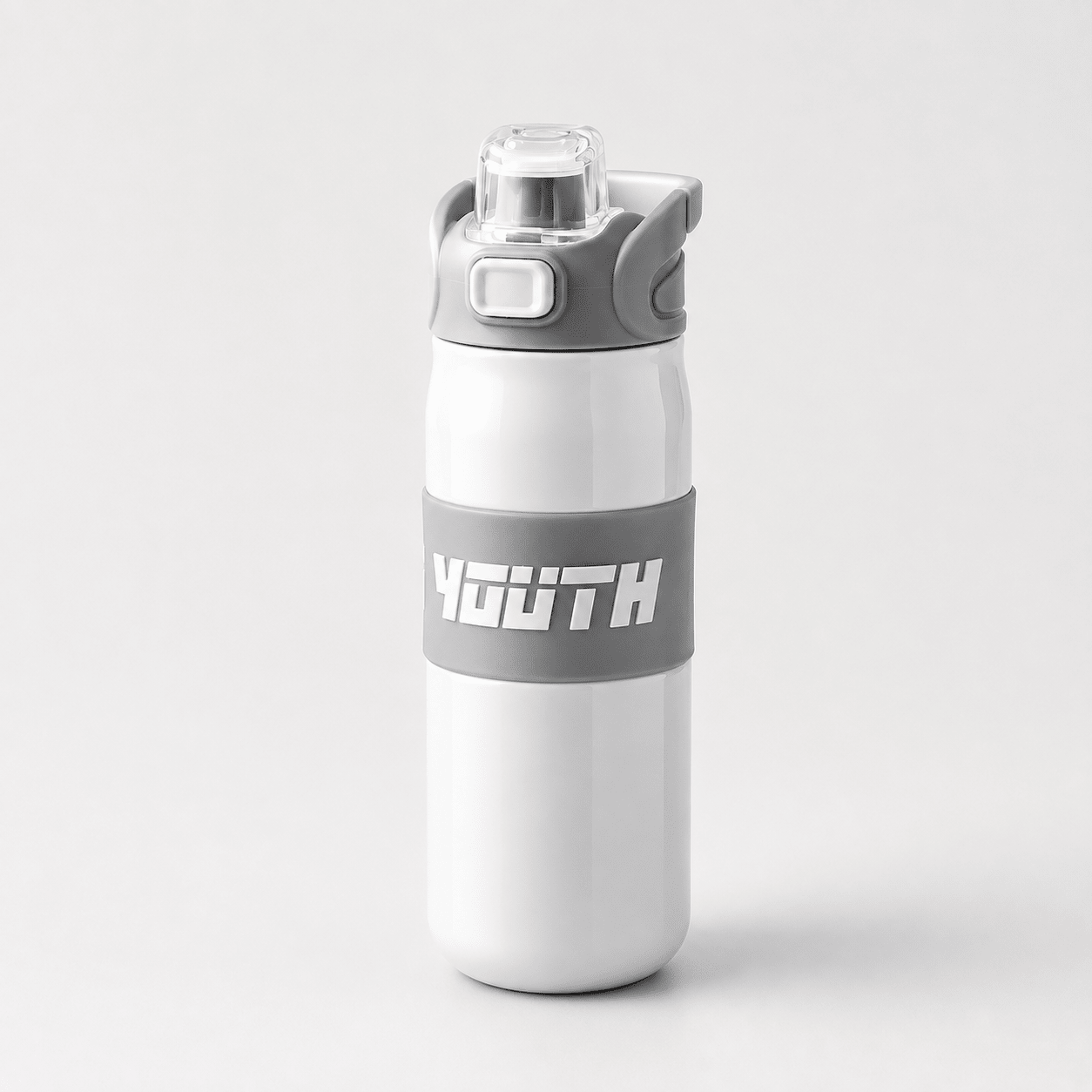 White Push-Button Flip Top Bottle - Win Bachat