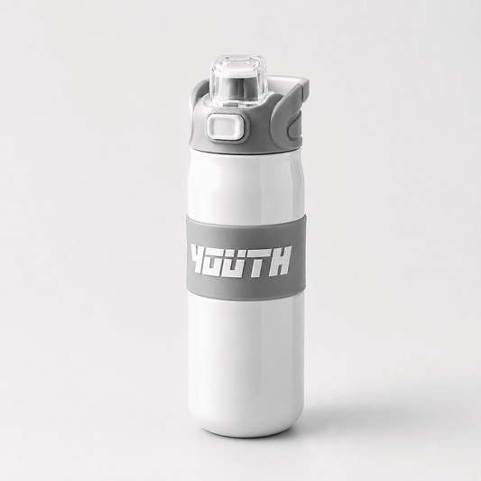 White Push-Button Flip Top Bottle - Win Bachat