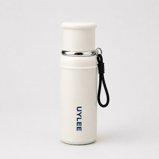 White Smart Stainless Steel Bottle - Win Bachat