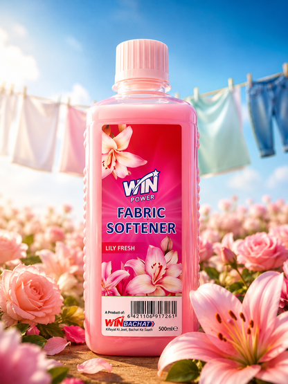 Win Power Fabric Softener Lily Fresh - 1000Ml - Win Bachat
