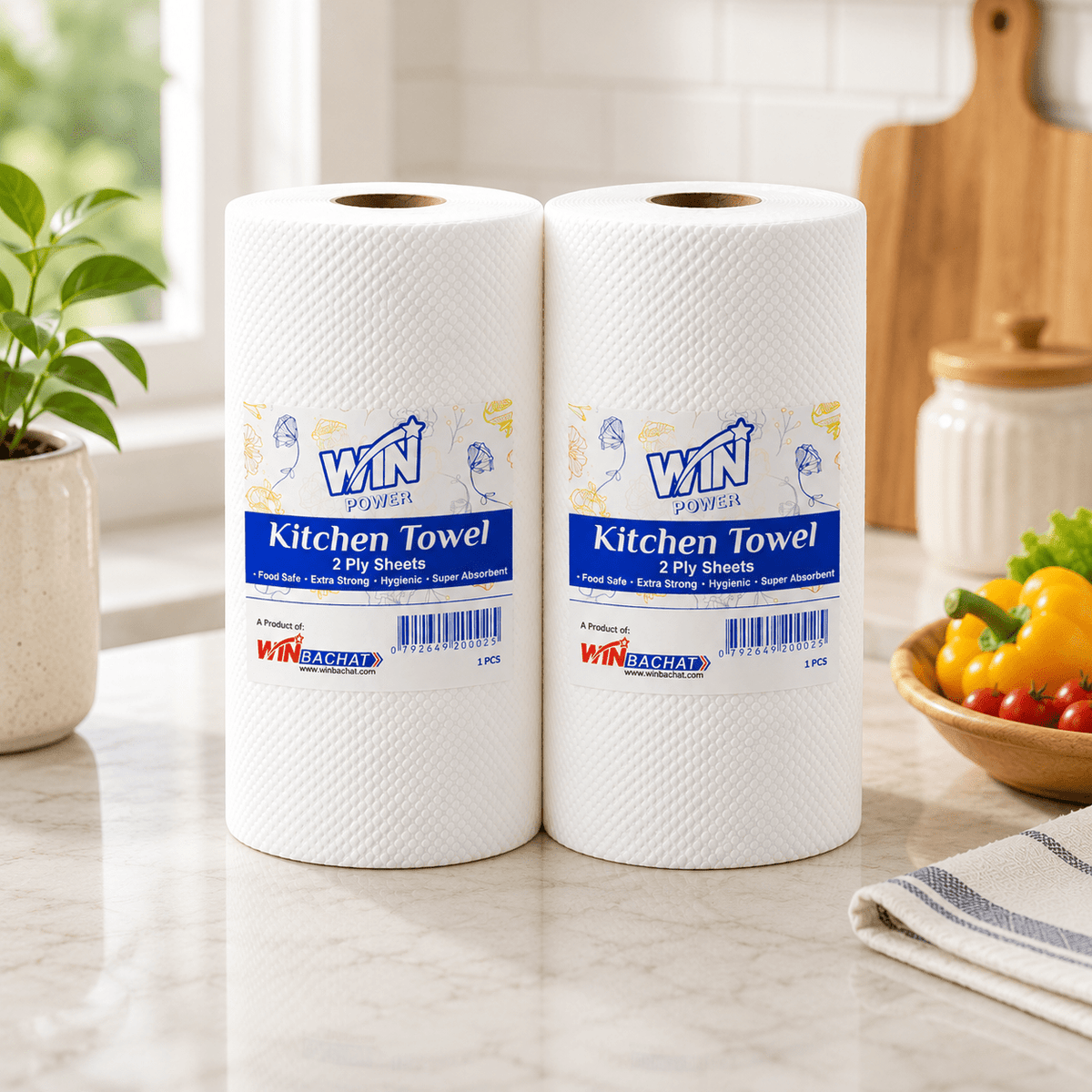 Win Power Kitchen Roll - 2Pc - Win Bachat