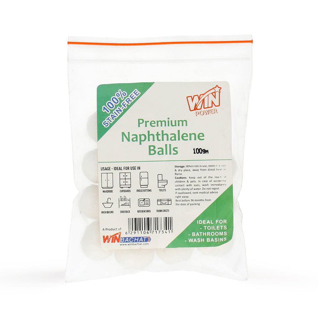 WIN POWER NAPHTHALENE BALLS - 100gm (WIN BACHAT) - Win Bachat