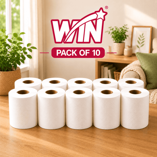 Win Power Tissue Rolls - 10Pc - Win Bachat