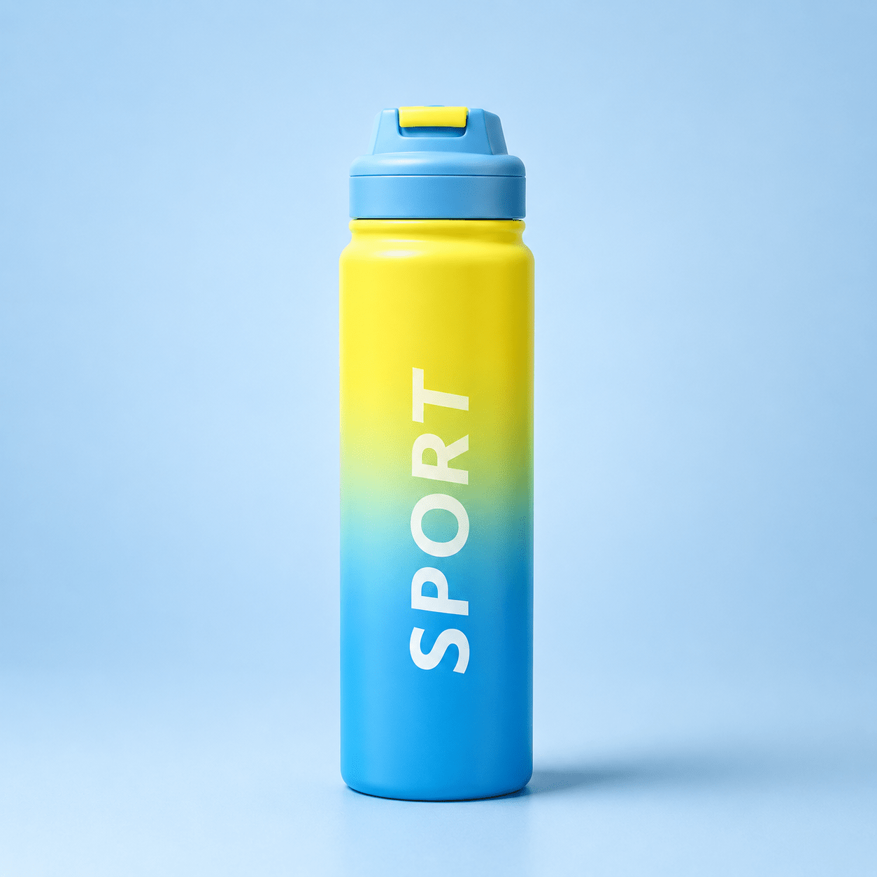 Yellow & Blue Premium Sports Flip Top Bottle - Win Bachat