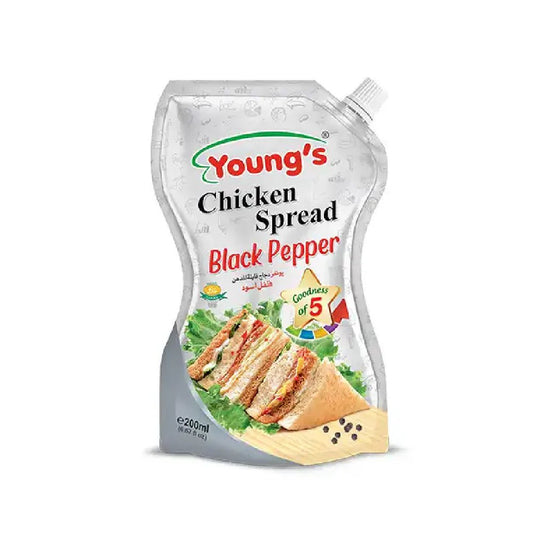 YOUNGS CHICKEN SPREAD BLACK PEPPER 200ML - Win Bachat