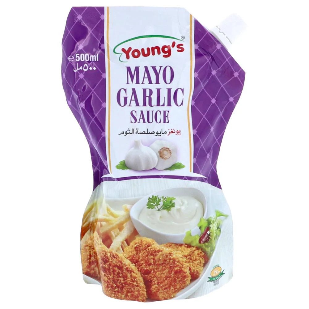 YOUNGS MAYO GARLIC SAUCE 500ML - Win Bachat
