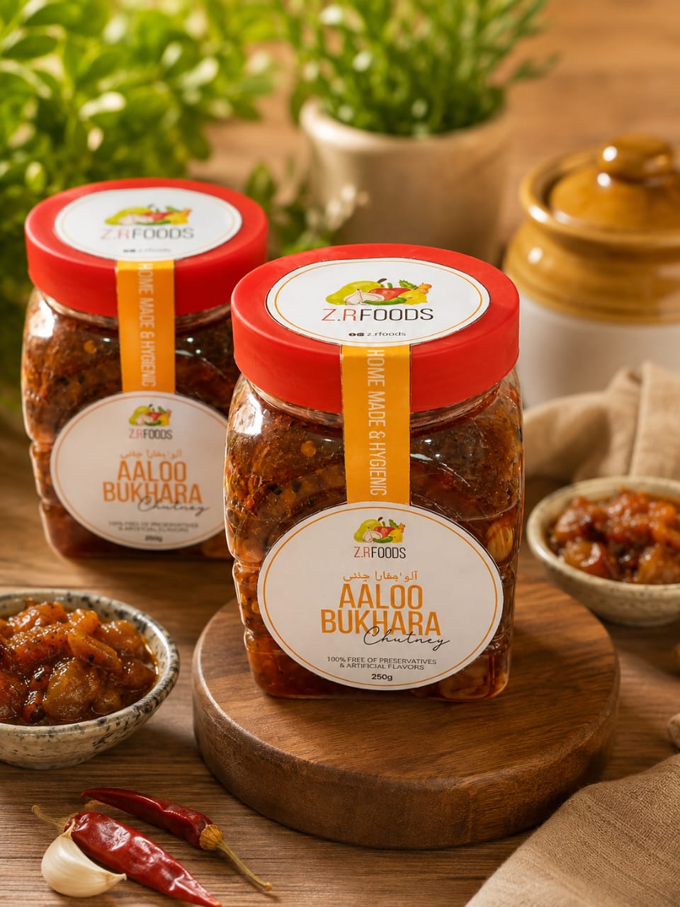 Z.R Foods Aaloo Bukhara Chatapata Chatni 250g - Win Bachat